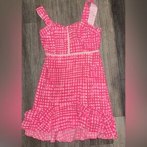 Lilly Pulitzer Pink Checkered Casual Dress